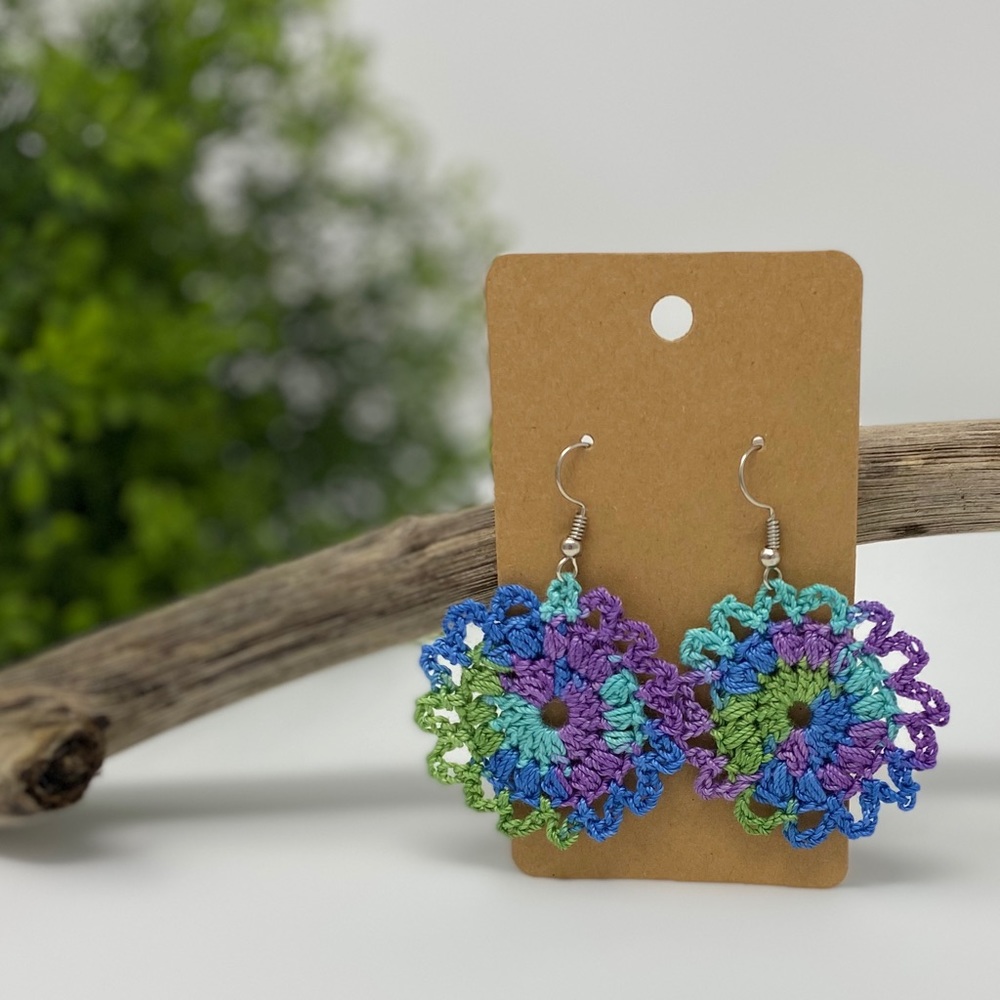 Hand crocheted earrings